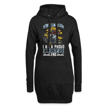 Skis de fond Une petite histoire Sports d’hiver - Sweat-shirt à capuche long Femme - noir - Devant