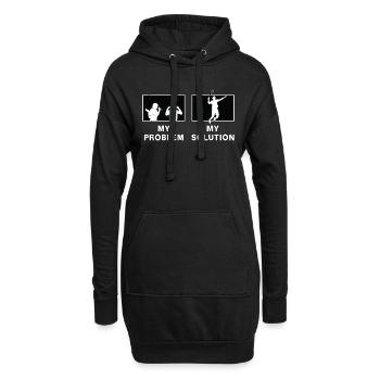 Badminton Player My Problem My Pictogram Dad Mom - Hoodie Dress - black - Front