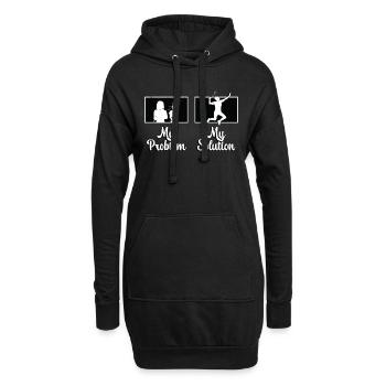 Badminton Player My Problem My Pictogram Mom Dad - Hoodie Dress - black - Front