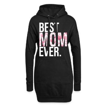 Maman cadeau fête des mères anniversaire maman - Sweat-shirt à capuche long Femme - noir - Devant