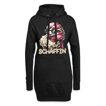 Chef Chefin Schaf Geschenk Schäfin Spruch - Hoodie-Kleid - Schwarz - Vorne