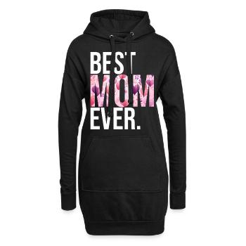 Maman cadeau fête des mères anniversaire maman - Sweat-shirt à capuche long Femme - noir - Devant