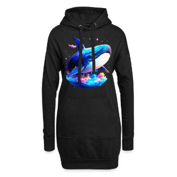 Blauwal - Hoodie-Kleid - Schwarz - Vorne
