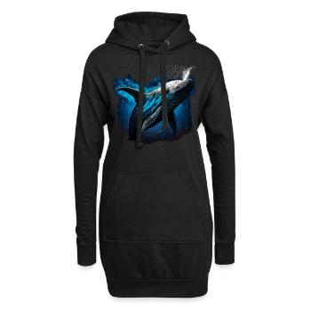 Blauwal - Hoodie-Kleid - Schwarz - Vorne