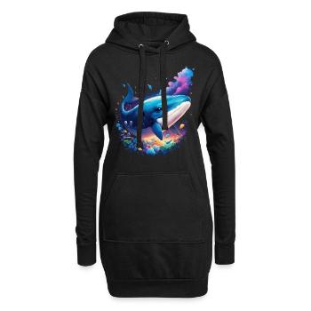 Blauwal - Hoodie-Kleid - Schwarz - Vorne