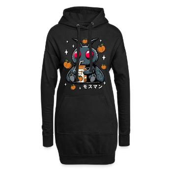 Jus de pêche Mothman - Sweat-shirt à capuche long Femme - noir - Devant
