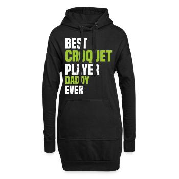 Best Croquet Player Daddy Ever - Croquet Dad - Hoodie-Kleid - Schwarz - Vorne
