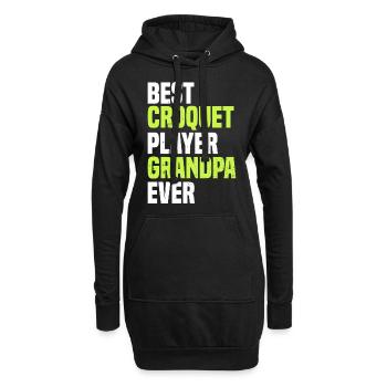Best Croquet Player Grandpa Ever - Croquet Grandpa - Hoodie-Kleid - Schwarz - Vorne