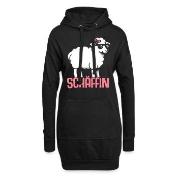 Chef Chefin Schaf Geschenk Schäfin Spruch - Hoodie-Kleid - Schwarz - Vorne