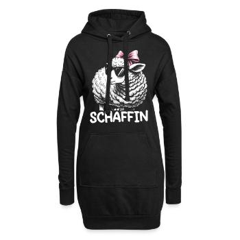 Chef Chefin Schaf Geschenk Schäfin Spruch - Hoodie-Kleid - Schwarz - Vorne