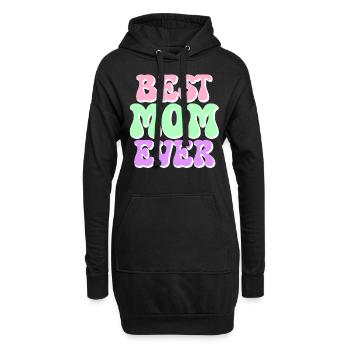Maman cadeau fête des mères anniversaire maman - Sweat-shirt à capuche long Femme - noir - Devant