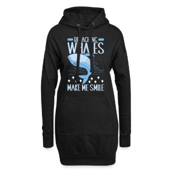 Wale Walfisch - Hoodie-Kleid - Schwarz - Vorne