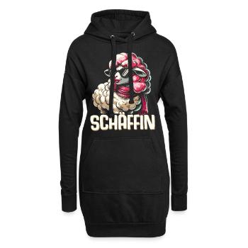 Chef Chefin Schaf Geschenk Schäfin Spruch - Hoodie-Kleid - Schwarz - Vorne