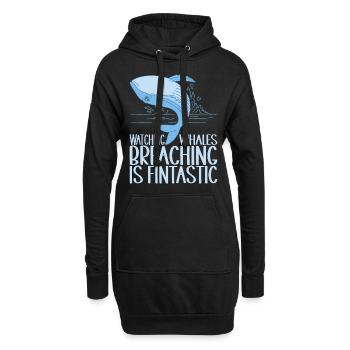 Wale Walfisch - Hoodie-Kleid - Schwarz - Vorne