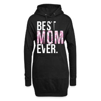 Maman cadeau fête des mères anniversaire maman - Sweat-shirt à capuche long Femme - noir - Devant