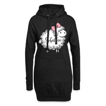 Chef Chefin Schaf Geschenk Schäfin Spruch - Hoodie-Kleid - Schwarz - Vorne