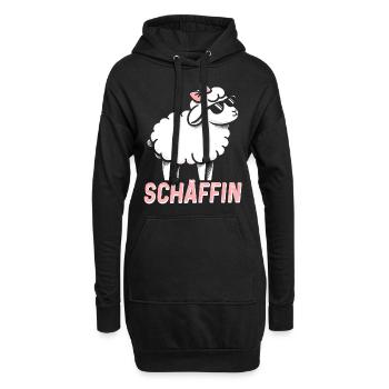 Chef Chefin Schaf Geschenk Schäfin Spruch - Hoodie-Kleid - Schwarz - Vorne