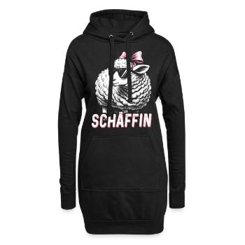 Chef Chefin Schaf Geschenk Schäfin Spruch - Hoodie-Kleid - Schwarz - Vorne