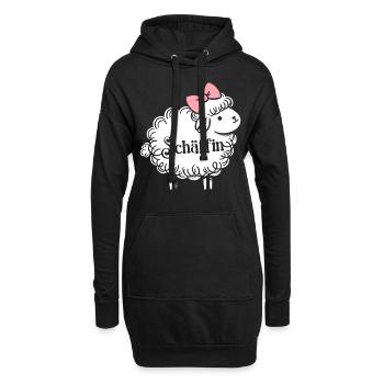 Chef Chefin Schaf Geschenk Schäfin Spruch - Hoodie-Kleid - Schwarz - Vorne