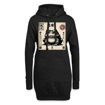Klassische Silhouette Tierliebhaber Tierhalter - Hoodie-Kleid - Schwarz - Vorne