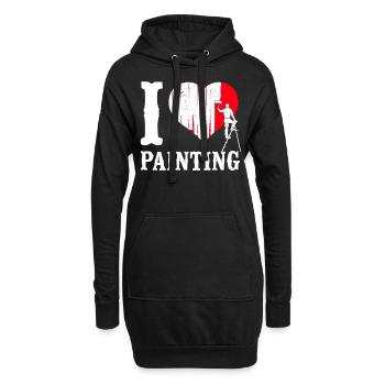 House Painter Decorator Heart I - Hoodie-Kleid - Schwarz - Vorne