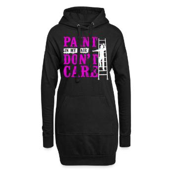 Peintre en bâtiment Décorateur Femme - Sweat-shirt à capuche long Femme - noir - Devant