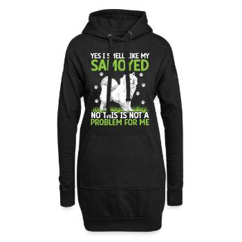 Ich rieche nach Samojede Schlittenhund - Hoodie-Kleid - Schwarz - Vorne