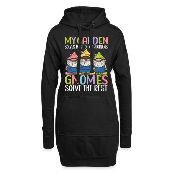 Nains de jardin Jardinage - Sweat-shirt à capuche long Femme - noir - Devant