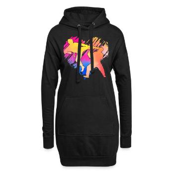 Taekwondo - Hoodie-Kleid - Schwarz - Vorne