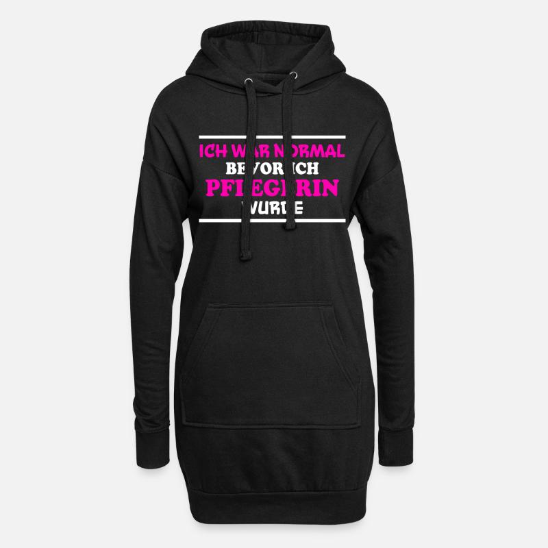Pflegerin Spruch Pflegekraft Pflegerin Geschenk - Hoodie-Kleid - Schwarz