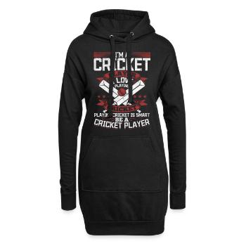 Cricketing - Playing Cricket is smart Be a Cricket - Hoodie-Kleid - Schwarz - Vorne