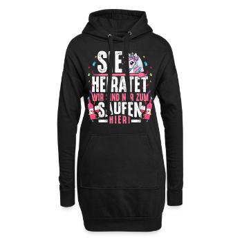 Junggesellinnenabschied T-Shirt JGA Frauen poltern - Hoodie-Kleid - Schwarz - Vorne