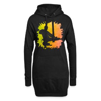 Taekwondo - Hoodie-Kleid - Schwarz - Vorne