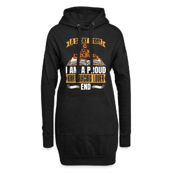 Amateur de courses de kart Une histoire courte Je suis un pilote de kart - Sweat-shirt à capuche long Femme - noir - Devant