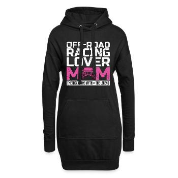 Amateur de course tout-terrain Maman L’idole Le motocross - Sweat-shirt à capuche long Femme - noir - Devant