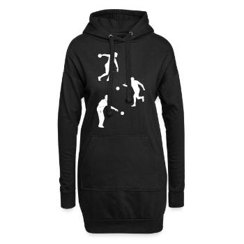 Silhouettes de boccia Silhouette de joueur de boccia - Sweat-shirt à capuche long Femme - noir - Devant