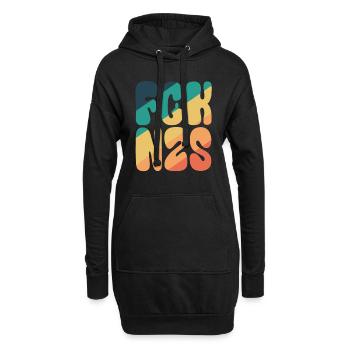 FCK NZS - Gegen Rechts - Nie wieder ist jetzt - Hoodie-Kleid - Schwarz - Vorne