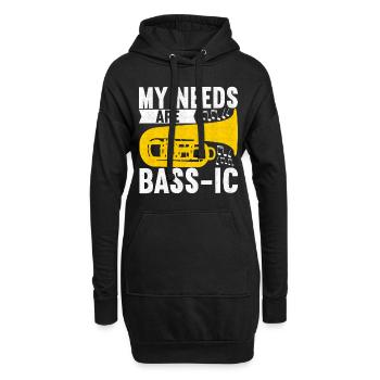 Tuba Tubist - Hoodie-Kleid - Schwarz - Vorne