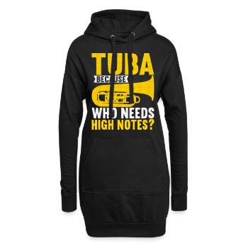 Tuba Tubist - Hoodie-Kleid - Schwarz - Vorne