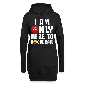 Joueur de boccia - Je ne suis ici que pour la pétanque - Sweat-shirt à capuche long Femme - noir - Devant