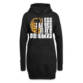 Pancake Lover Kids Less Stress - Hoodie-Kleid - Schwarz - Vorne