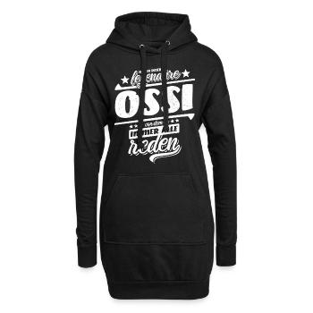 Ich bin dieser legendäre Ossi von dem alle reden - Hoodie-Kleid - Schwarz - Vorne