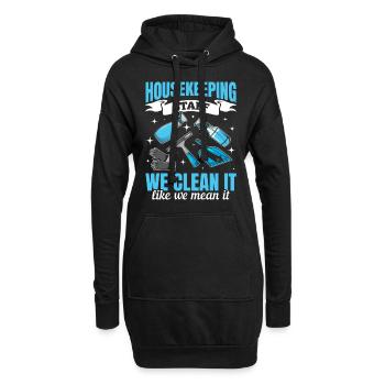 House Cleaning Housekeeper - Housekeeping Staff - Hoodie-Kleid - Schwarz - Vorne