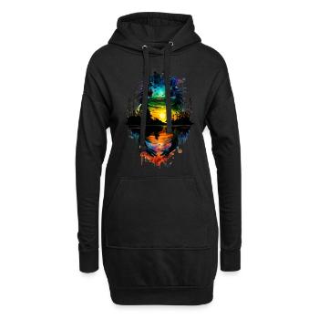 Axolotl - Hoodie-Kleid - Schwarz - Vorne