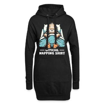 Official Napping Shirt - Hoodie-Kleid - Schwarz - Vorne