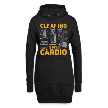 Le nettoyage est mon cardio - Concierge drôle Funny Housek - Sweat-shirt à capuche long Femme - noir - Devant