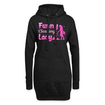 House Cleaner Housekeeper Girls - Funny Cleaning L - Hoodie-Kleid - Schwarz - Vorne
