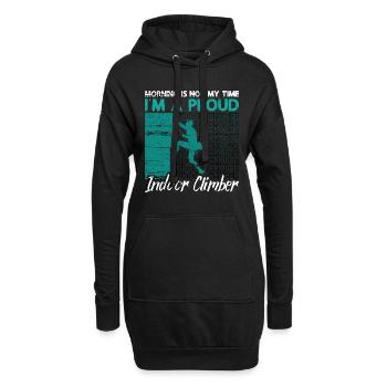 Indoor Climbing Morning Is Not My Time Bouldering - Hoodie-Kleid - Schwarz - Vorne