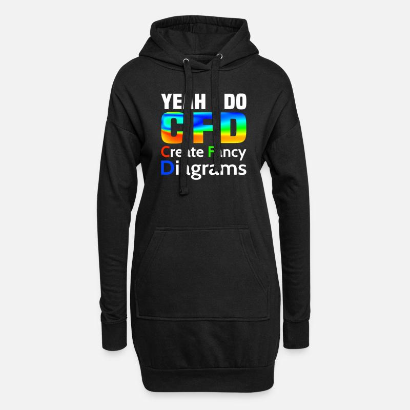 Yes, I make CFD funny Fluid Dynamics Engineer - Hoodie Dress - black