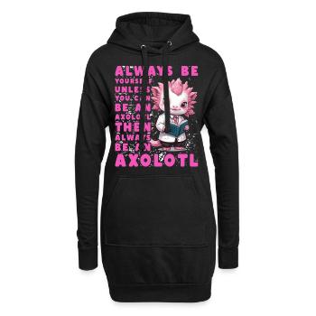 Axolotl Lustiges Zitat - Hoodie-Kleid - Schwarz - Vorne